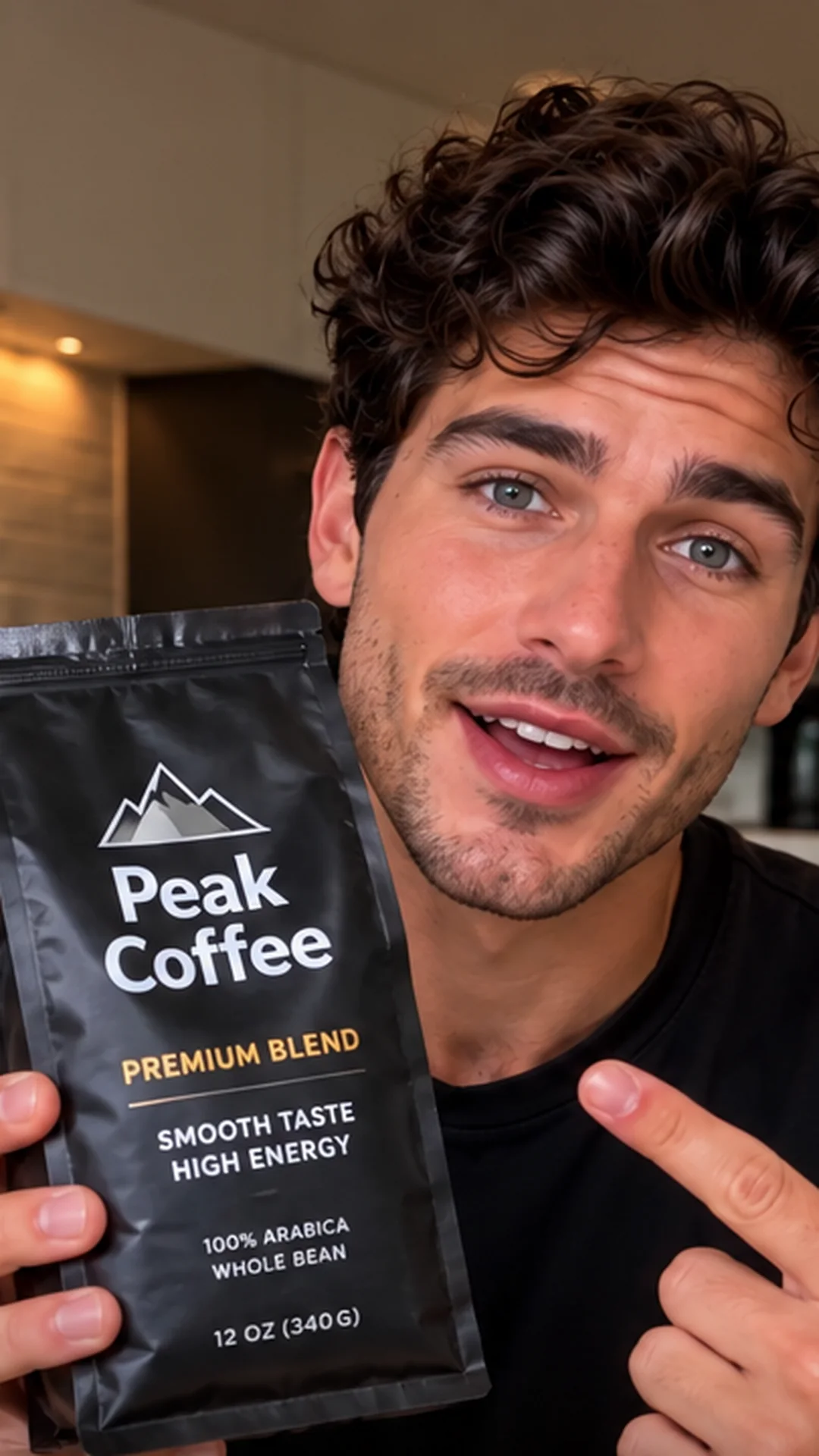 AI coffee advertising concept